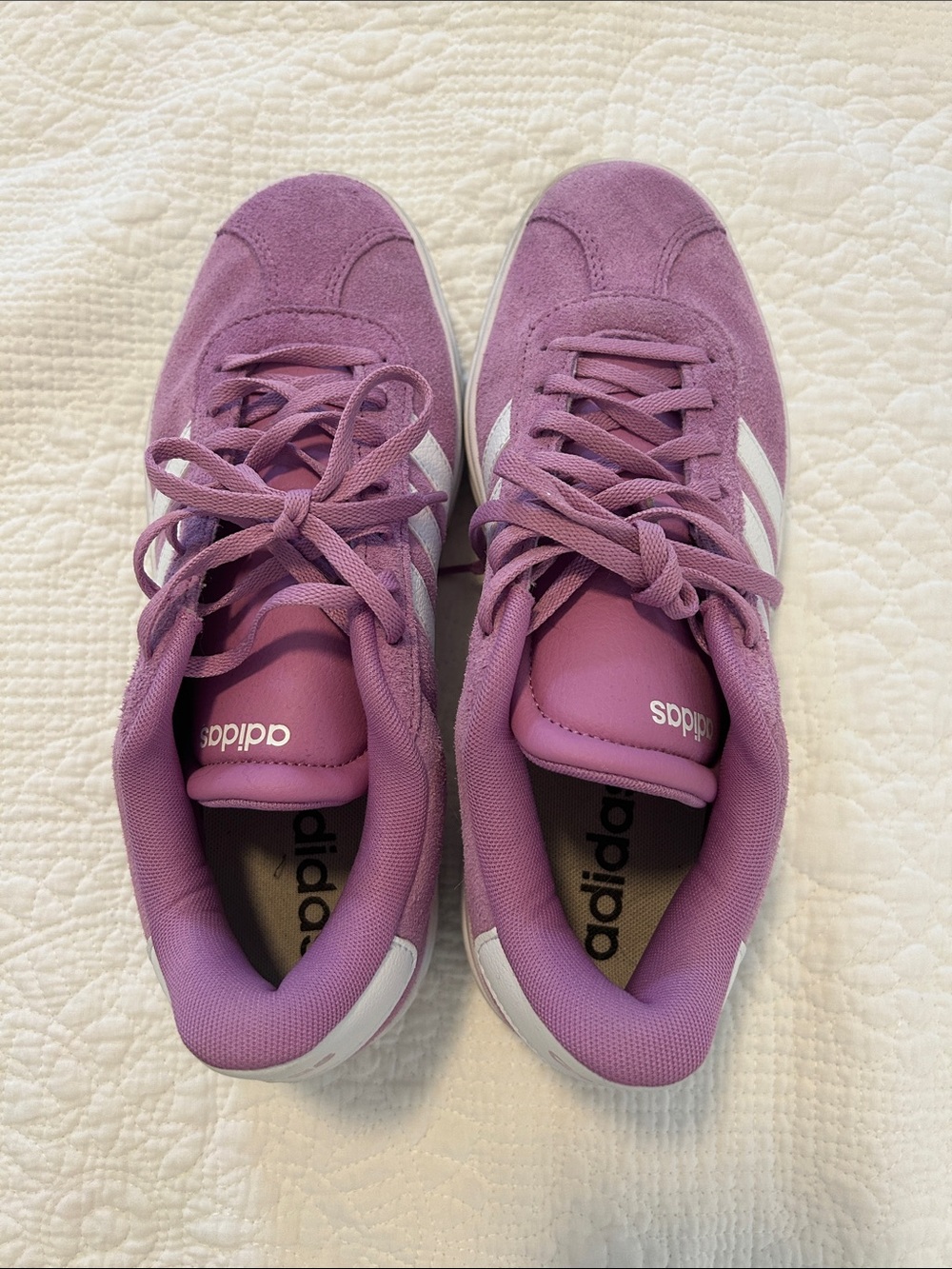 adidas Purple Suede Lace-Up Women's Athletic Sneakers